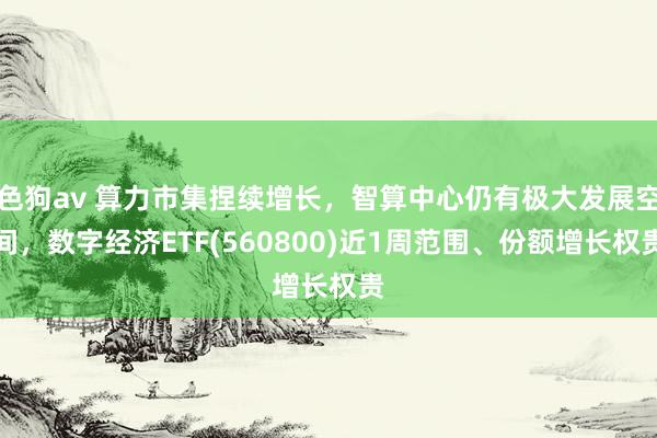 色狗av 算力市集捏续增长，智算中心仍有极大发展空间，数字经济ETF(560800)近1周范围、份额增长权贵