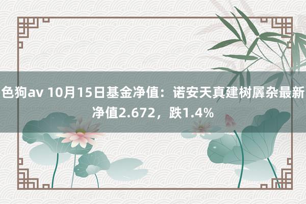 色狗av 10月15日基金净值：诺安天真建树羼杂最新净值2.672，跌1.4%
