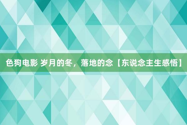 色狗电影 岁月的冬，落地的念【东说念主生感悟】