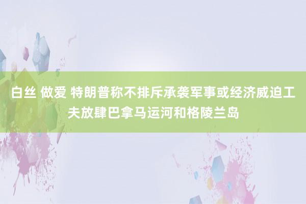 白丝 做爱 特朗普称不排斥承袭军事或经济威迫工夫放肆巴拿马运河和格陵兰岛