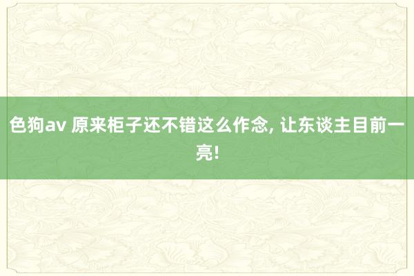 色狗av 原来柜子还不错这么作念， 让东谈主目前一亮!