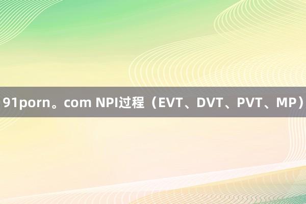 91porn。com NPI过程（EVT、DVT、PVT、MP）