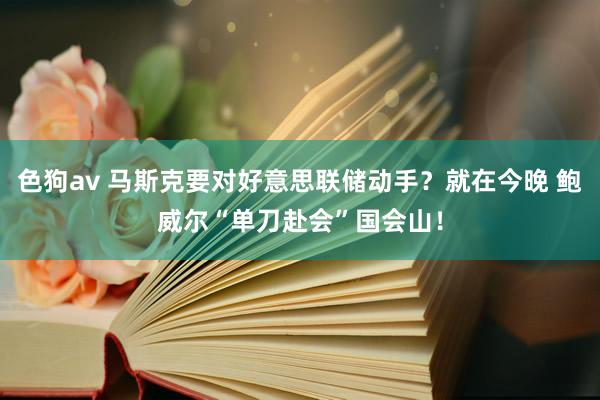色狗av 马斯克要对好意思联储动手？就在今晚 鲍威尔“单刀赴会”国会山！