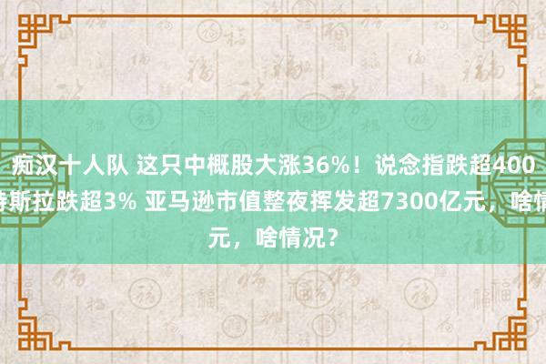 痴汉十人队 这只中概股大涨36%！说念指跌超400点 特斯拉跌超3% 亚马逊市值整夜挥发超7300亿元，啥情况？