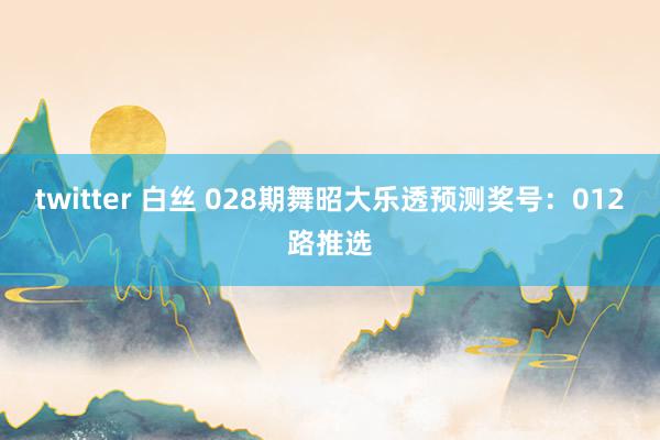 twitter 白丝 028期舞昭大乐透预测奖号：012路推选