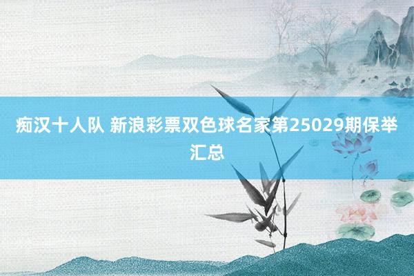痴汉十人队 新浪彩票双色球名家第25029期保举汇总