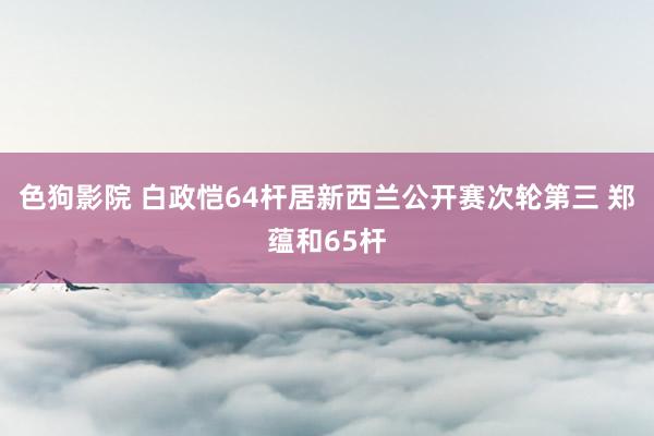 色狗影院 白政恺64杆居新西兰公开赛次轮第三 郑蕴和65杆