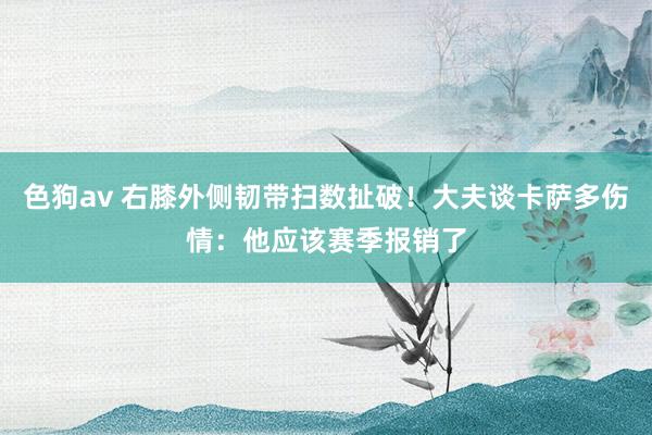 色狗av 右膝外侧韧带扫数扯破！大夫谈卡萨多伤情：他应该赛季报销了