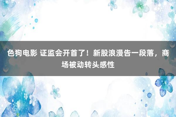 色狗电影 证监会开首了！新股浪漫告一段落，商场被动转头感性