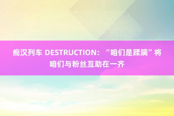 痴汉列车 DESTRUCTION：“咱们是蹂躏”将咱们与粉丝互助在一齐