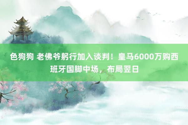 色狗狗 老佛爷躬行加入谈判！皇马6000万购西班牙国脚中场，布局翌日
