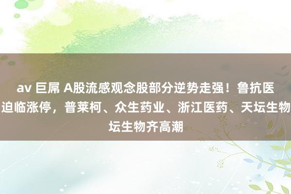 av 巨屌 A股流感观念股部分逆势走强！鲁抗医药盘中迫临涨停，普莱柯、众生药业、浙江医药、天坛生物齐高潮