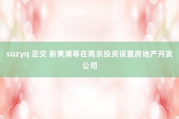 suzyq 足交 新黄浦等在南京投资设置房地产开发公司