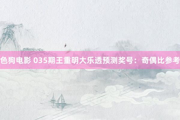 色狗电影 035期王重明大乐透预测奖号：奇偶比参考