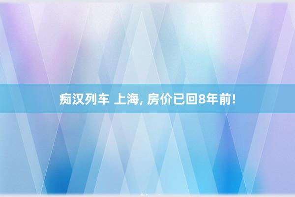 痴汉列车 上海， 房价已回8年前!