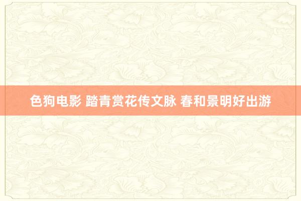 色狗电影 踏青赏花传文脉 春和景明好出游