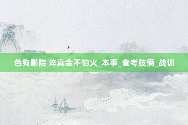 色狗影院 淬真金不怕火_本事_查考技俩_战训