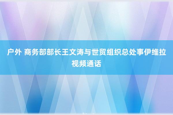 户外 商务部部长王文涛与世贸组织总处事伊维拉视频通话
