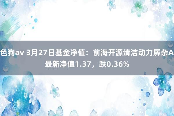 色狗av 3月27日基金净值：前海开源清洁动力羼杂A最新净值1.37，跌0.36%