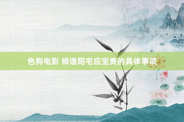 色狗电影 缔造阳宅应宝贵的具体事项