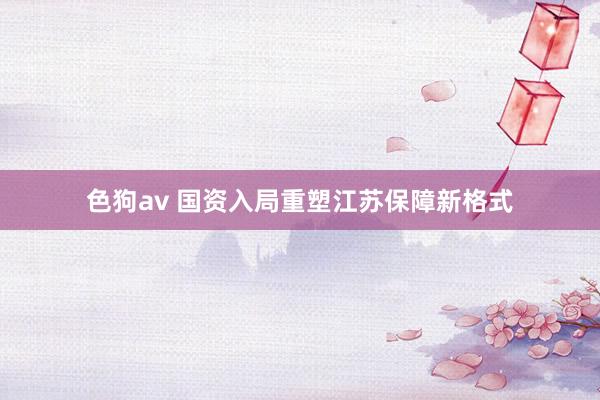 色狗av 国资入局重塑江苏保障新格式