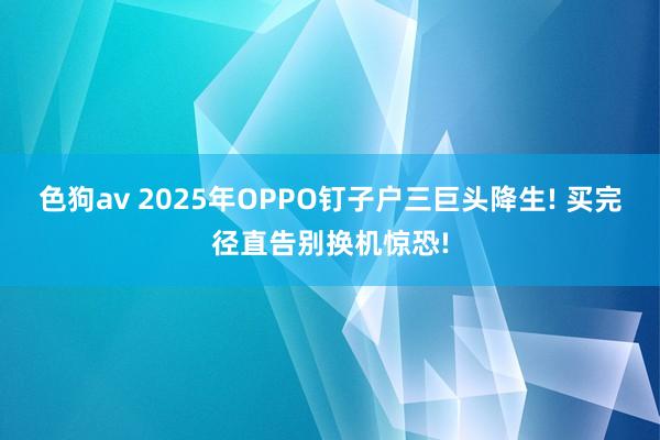 色狗av 2025年OPPO钉子户三巨头降生! 买完径直告别换机惊恐!