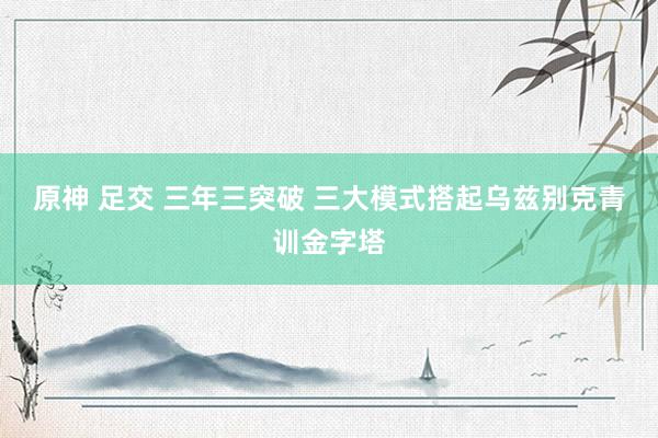 原神 足交 三年三突破 三大模式搭起乌兹别克青训金字塔